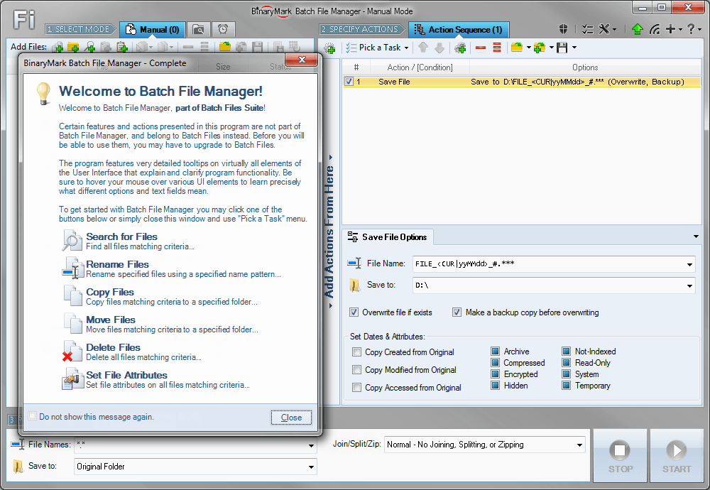 Click to view Batch File Manager 5.0 screenshot