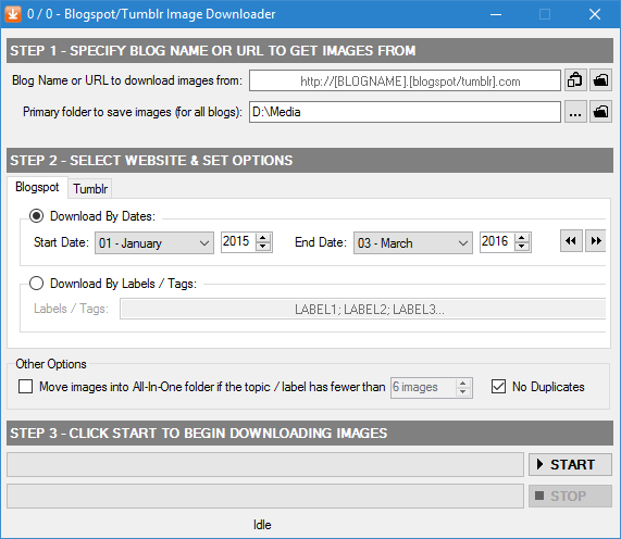 Windows 7 Blogspot Image Downloader 1.1 full