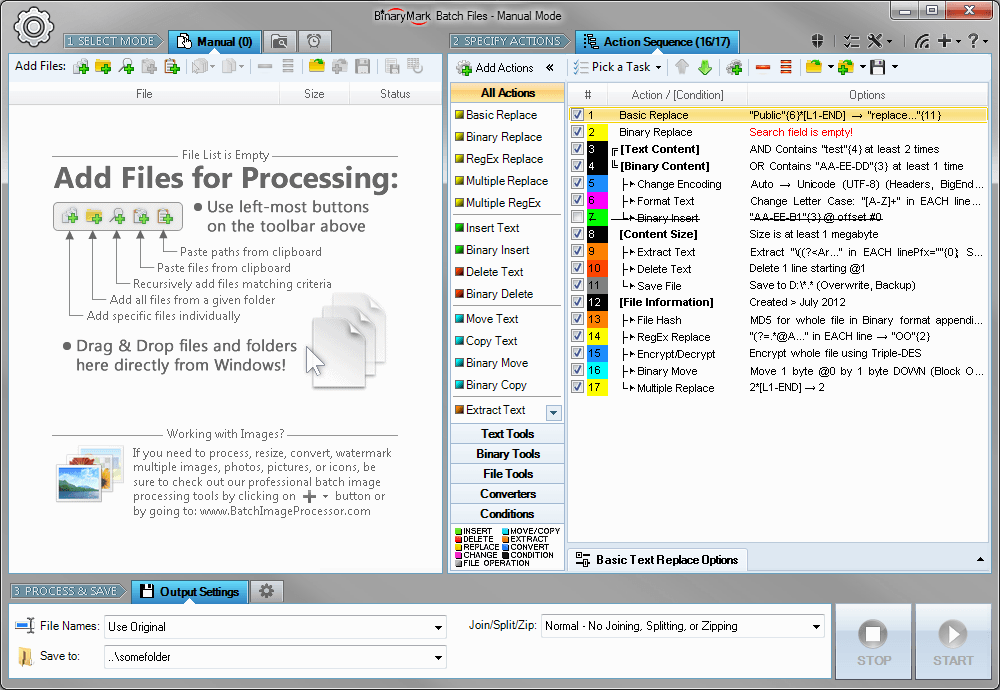 Batch Files Main Window