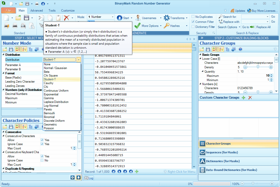 Randomly generate numbers within range