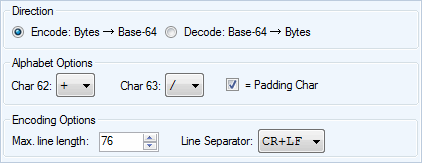 Base-64 Encoding Converter