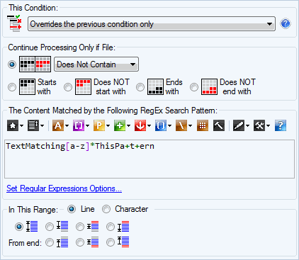 RegEx Content Condition