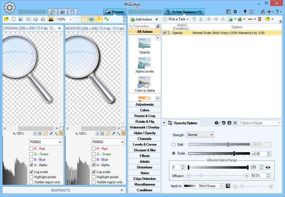 Adjust Opacity
