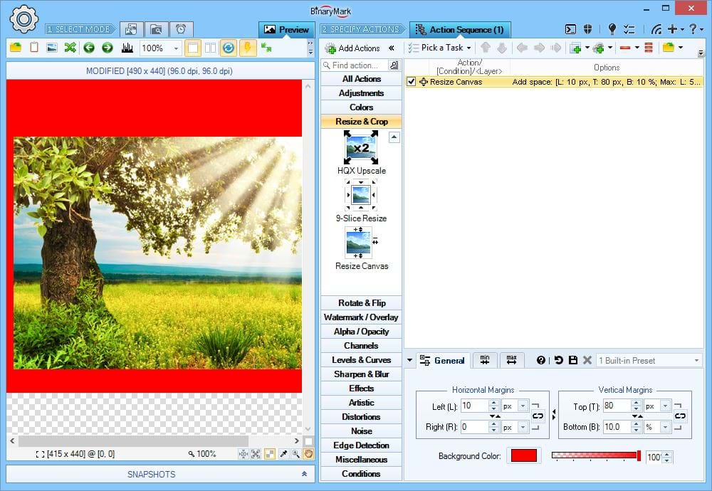 Resize Canvas / Background