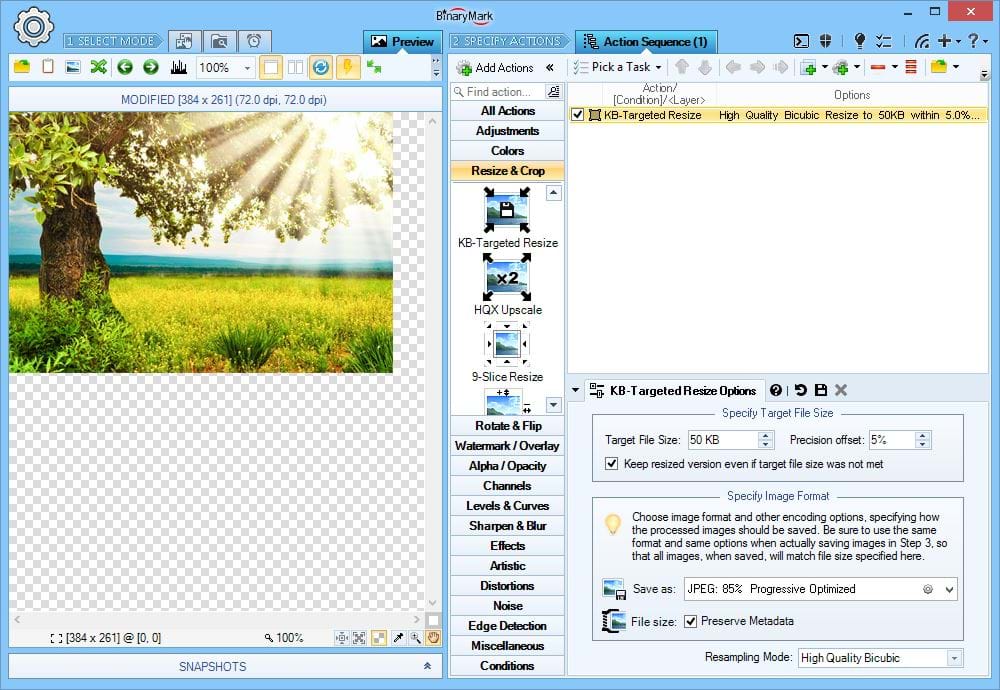 Shrink Images to Fit Specific File Size