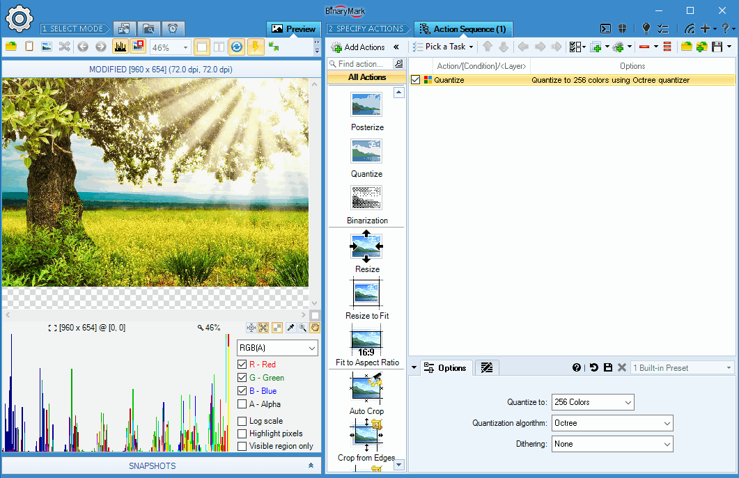 Image Palette Color Quantization